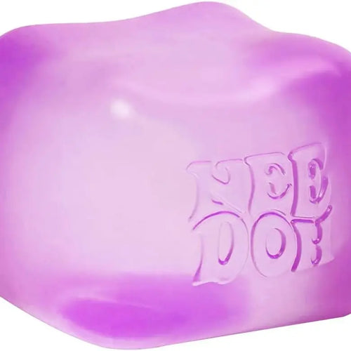 NeeDoh Nice Cube Fidget Toy - Soft Squishies, Satisfying Squeeze Item in Assorted Colors - ADHD Gifts for Women, Girl Toy, Anxiety Fidgets, Fun Stocking Stuffers - Collectible Sensory Item for Ages 3+ - Color: Purple